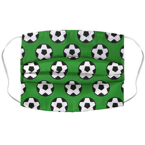 Soccer Pattern Accordion Face Mask