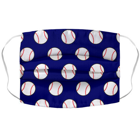 Baseball Pattern Accordion Face Mask