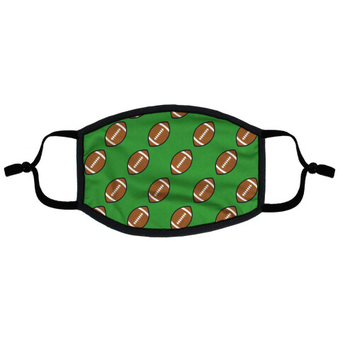 Football Pattern Flat Face Mask