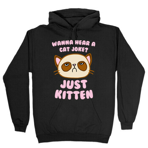 Wanna Hear A Cat Joke? Just Kitten Hooded Sweatshirt
