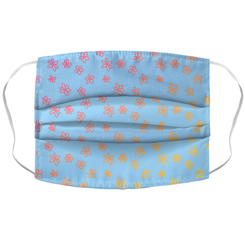 Tiny Little Gradient Flowers Accordion Face Mask