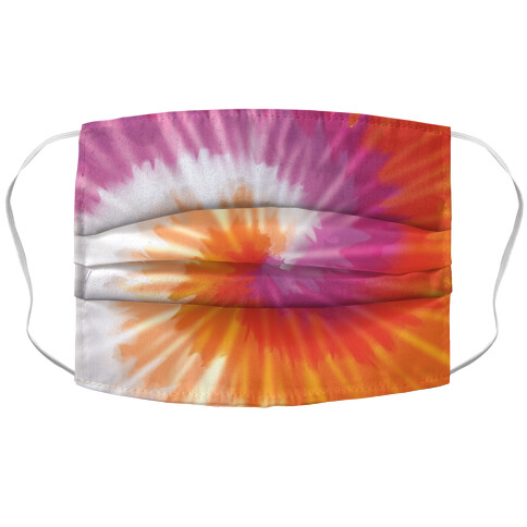 LGBTie dye: Lesbian Accordion Face Mask