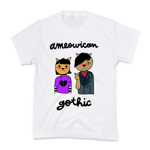 Ameowican Gothic Kids T-Shirt
