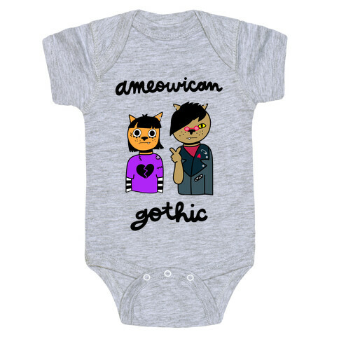 Ameowican Gothic Baby One-Piece
