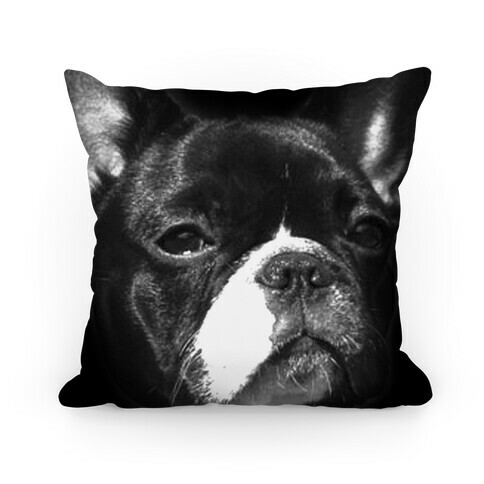 Boston Terrier Face Pillow