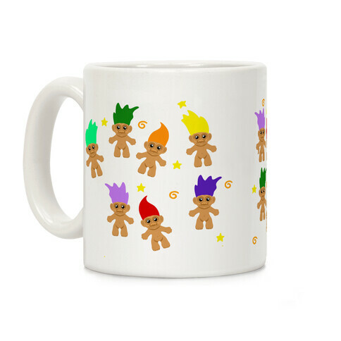 Rainbow Troll Pattern Coffee Mug