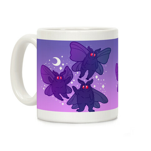 Chubby Mothman Nighttime Pattern Coffee Mug