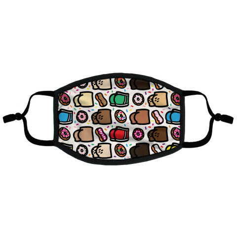 Donuts and Butts Pattern Flat Face Mask