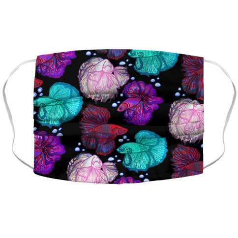 Beta Fish Pattern Accordion Face Mask