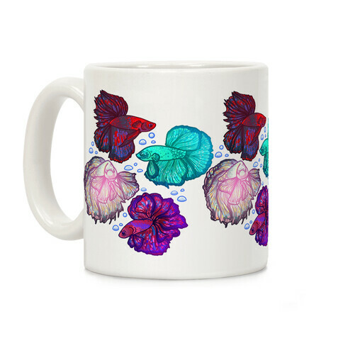 Beta Fish Pattern Coffee Mug