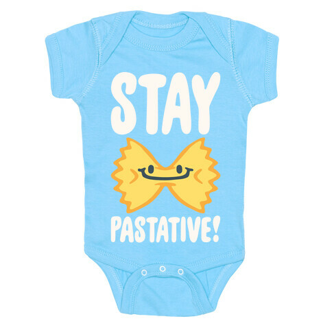 Stay Pastative White Print Baby One-Piece