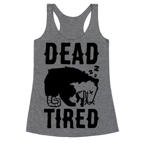 Dead Tired Possum Parody Racerback Tank Top