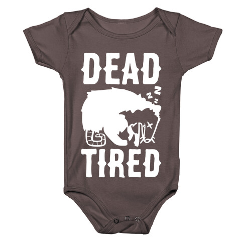 Dead Tired Possum Parody White Print Baby One-Piece