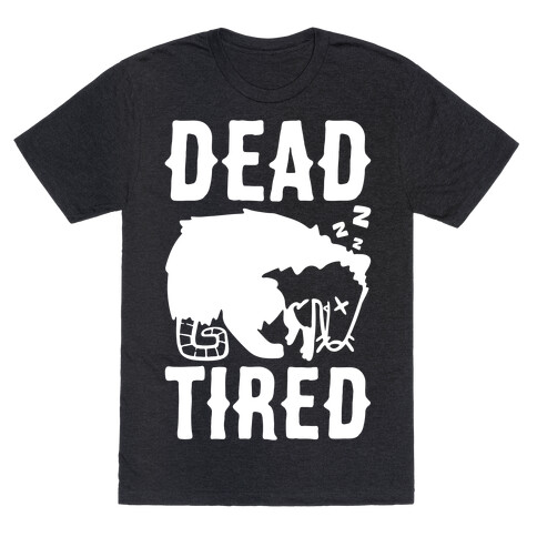 Dead Tired Possum Parody White Print T-Shirt