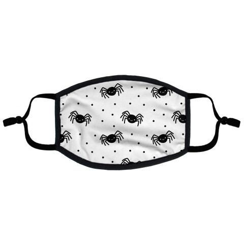 Cute Spider Pattern (White) Flat Face Mask