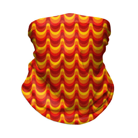 Groovy Waves: Autumn Colors Neck Gaiter