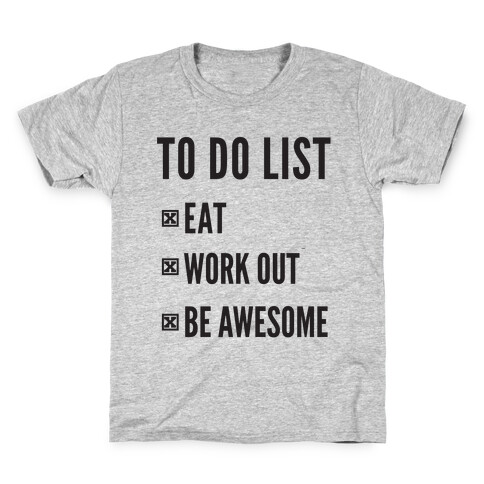 To Do List Kids T-Shirt