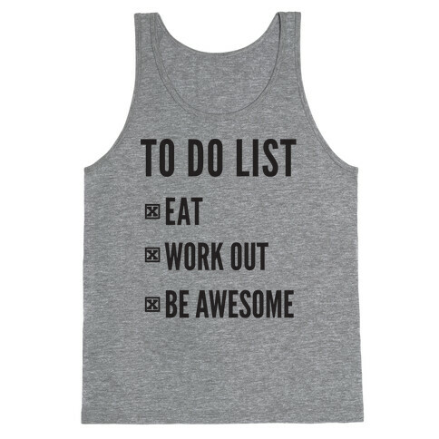 To Do List Tank Top