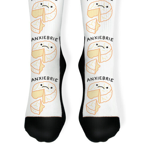 Anxie-brie Anxious Cheese Sock
