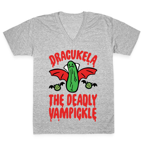 Dracukela Cucumber Parody V-Neck Tee Shirt