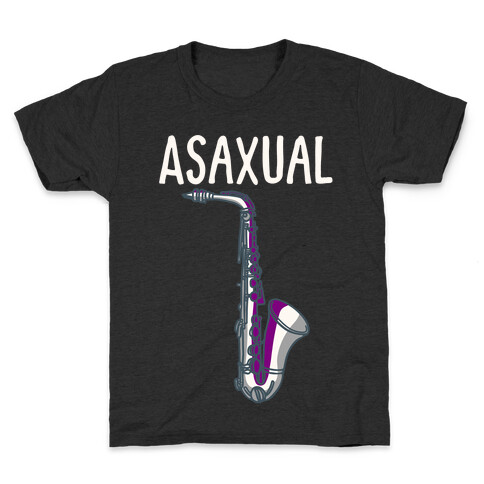 Asaxual White Print Kids T-Shirt