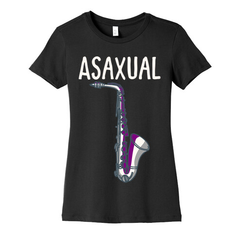 Asaxual White Print Womens T-Shirt