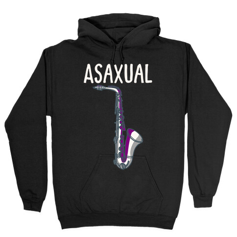 Asaxual White Print Hooded Sweatshirt