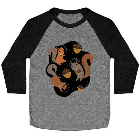 Squirrels In Space Baseball Tee