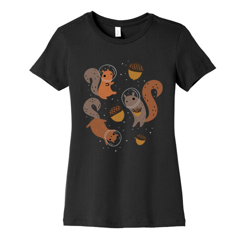 Squirrels In Space Womens T-Shirt
