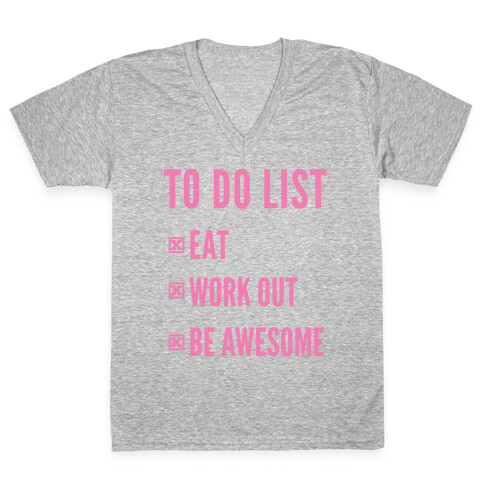 To Do List V-Neck Tee Shirt