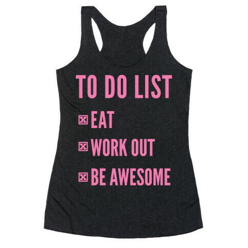 To Do List Racerback Tank Top