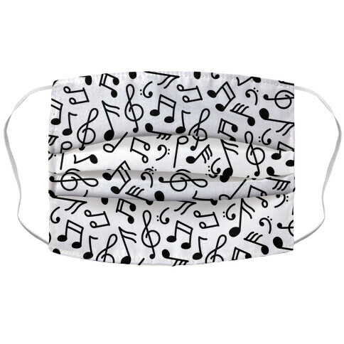 Musical Note Pattern Accordion Face Mask