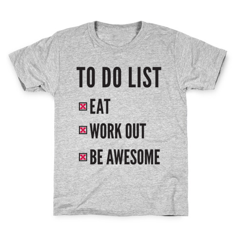 To Do List Kids T-Shirt