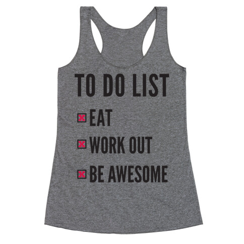 To Do List Racerback Tank Top