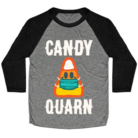 Candy Quarn White Print Baseball Tee