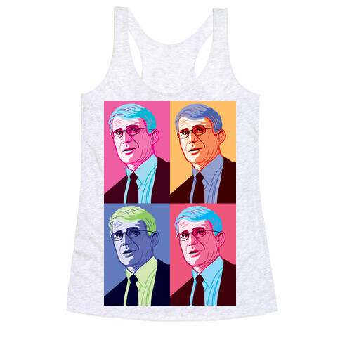 Anthony Fauci Pop Art Racerback Tank Top