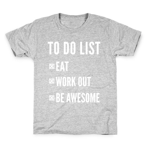 To Do List Kids T-Shirt