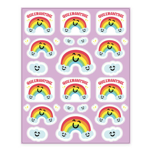 Queerantine Be Gay Stay Inside Sticker Sheet Stickers and Decal Sheet