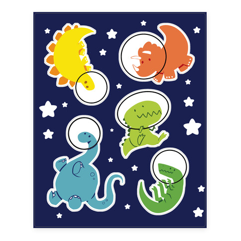 Space Dinos Stickers and Decal Sheet