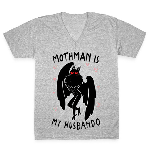 Mothman Is My Husbando V-Neck Tee Shirt