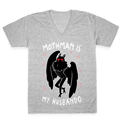 Mothman Is My Husbando V-Neck Tee Shirt