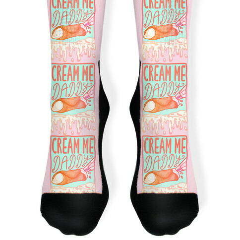 Cream Me Daddy Cannoli Sock