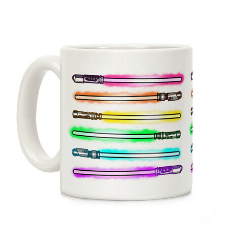 Rainbow Lightsabers Coffee Mug