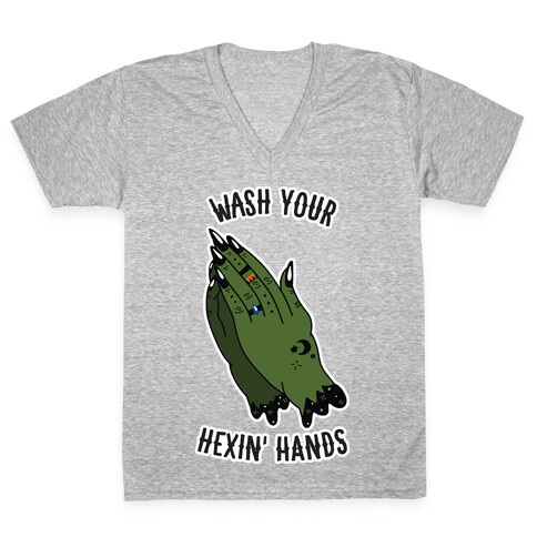 Wash Your Hexin' Hands! V-Neck Tee Shirt