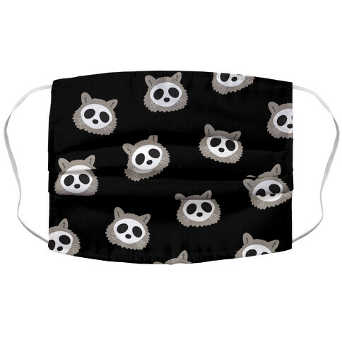 Raccoon Skull Pattern Accordion Face Mask