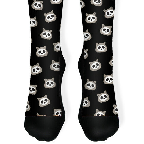 Raccoon Skull Pattern Sock