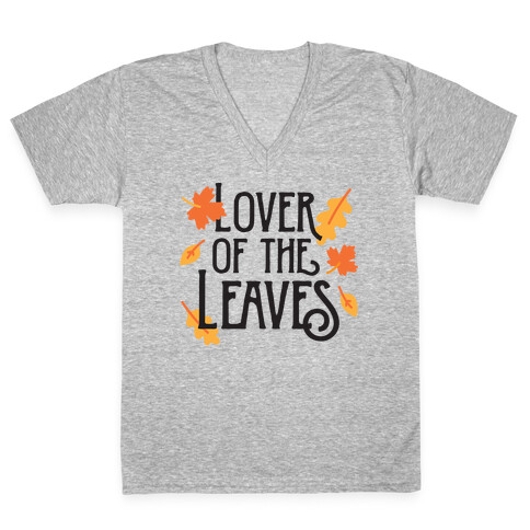 Lover of the Leaves Autumn V-Neck Tee Shirt