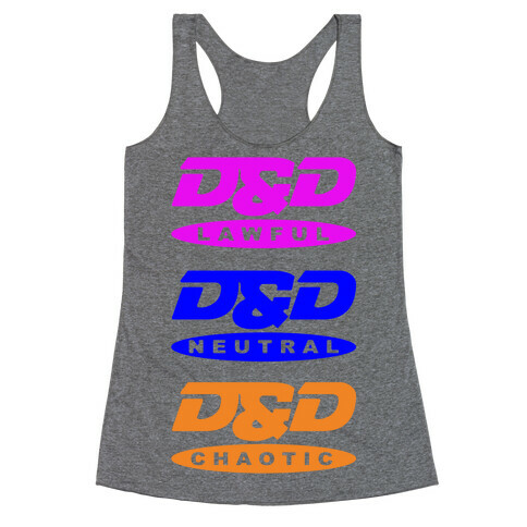 Dungeons and Dragons DVD Logo Parody  Racerback Tank Top