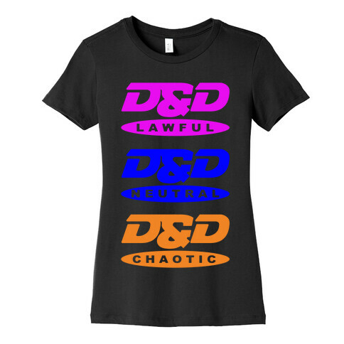 Dungeons and Dragons DVD Logo Parody White Print Womens T-Shirt