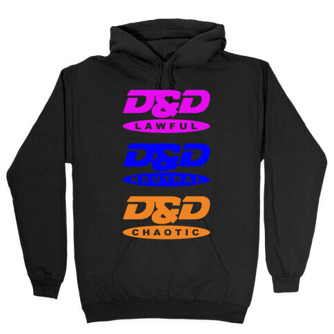 Dungeons and Dragons DVD Logo Parody White Print Hooded Sweatshirt